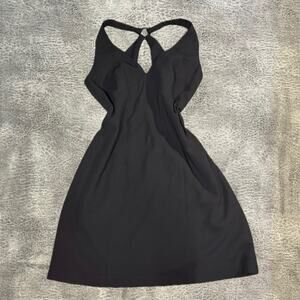 Black Sleek Racerback Mini Dress